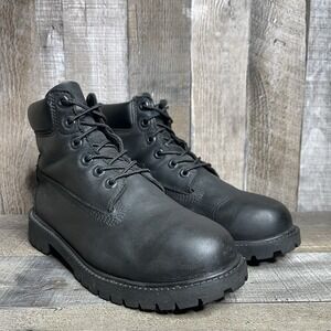 Womens Timberland Premium 6" Black Nubuck Leather Combat Boots Size 6.5 / Mens 5